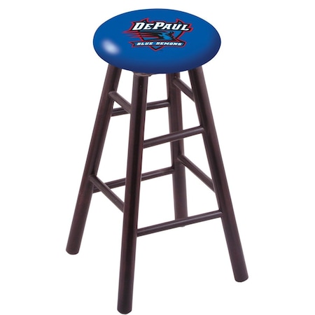 Holland Bar Stool Co. Maple Counter Stool, Dark Cherry Finish, DePaul Seat RC24MSDC
